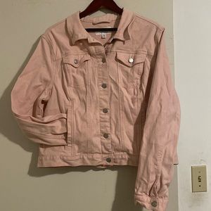 Light pink denim jacket